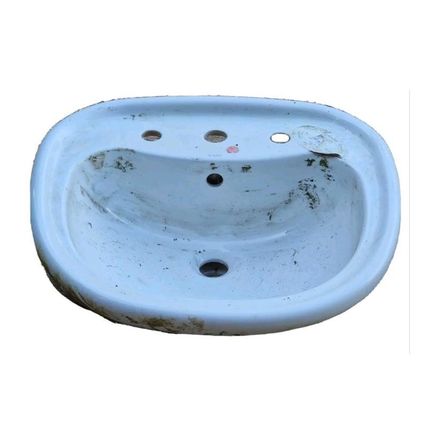 Sottini Galliani 56cm semi-recessed 3TH Basin in WHITE