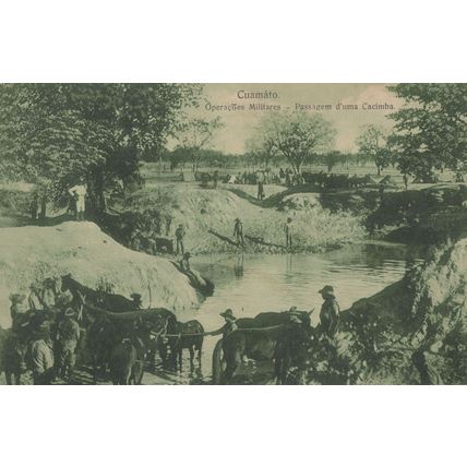 Angola Cuamato Military African Antique Postcard