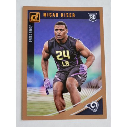 2018 Panini - Donruss - Press Proof Bronze Micah Kiser (RC) Card #394 NM Cond