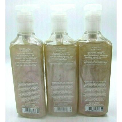 3 bottles Bath & Body Works Hand Soap Creamy Luxe Coconut Mint Drop