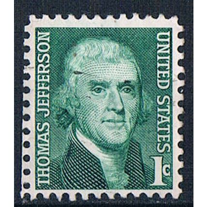 USA 1965 SG1259 usa113 Thomas Jefferson 1c Used Stamp