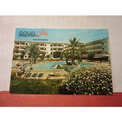 APARTAMENTOS AQUA SOL, PALMA NOVA, MALLORCA, SPAIN unused postcard =