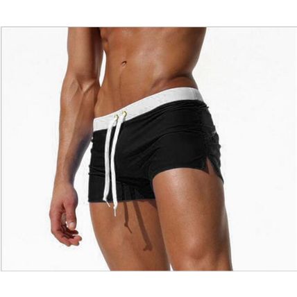 Men's Summer Swimwear Swimsuit Boy Swimsuits Boxer Shorts Swim Trunks Swimming