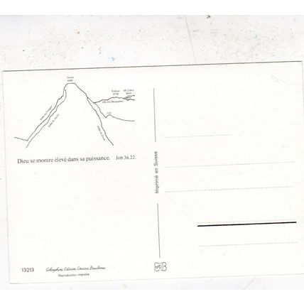 Mont Cervin Switzerland Postcard unused VGC