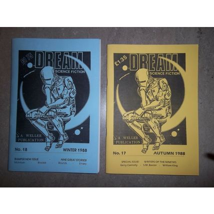 DREAM Science Fiction Magazines #17 & #18 1988 Weller Publication Trevor Jones