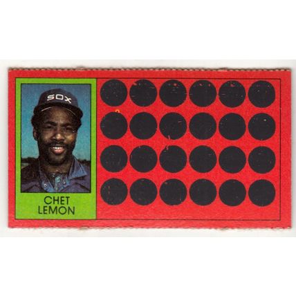 1981 Topps Scratch-Off Chet Lemon #34 baseball card –Scratchoff