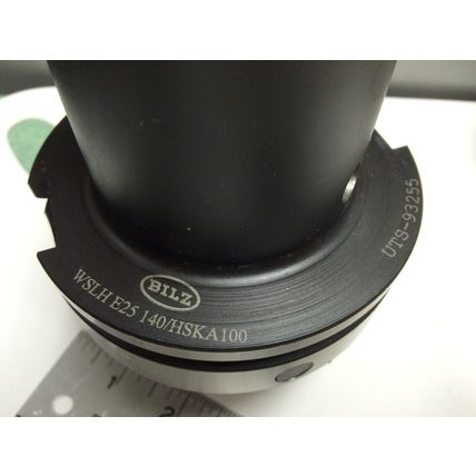 NEW BILZ UTS-93255 WSLH E25 140/ HSKA100 ENDMILL TOOL HOLDER, 25mm-BORE,Ay
