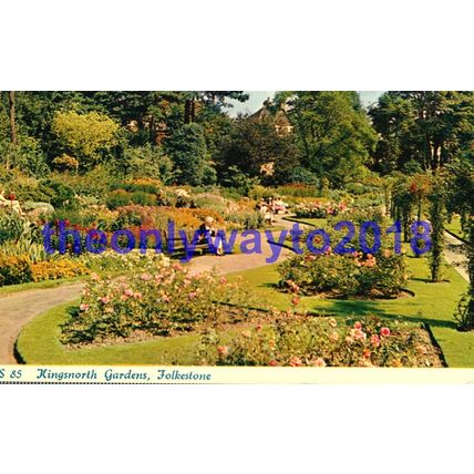 Kingsnorth Gardens, Folkstone, Kent, Greaves Postcard 1961