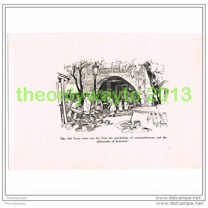 OLD TOWN, NICE, FRANCE, BOOK ILLUSTRATION (PRINT), 1920