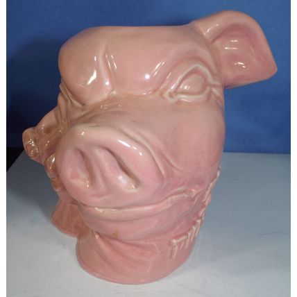 Rare Pig And Punch Mug Vase Pink #028 Eekum Bookum John Mulder USA Don Q