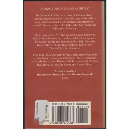 The Great and Secret Show, by Clive Barker. The First Book of the Art