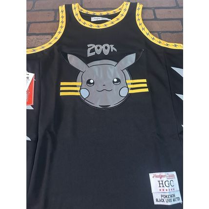POKEMAN-PIKACHU Black Lives Matter Headgear Classics Basketball Jersey ~New~ L