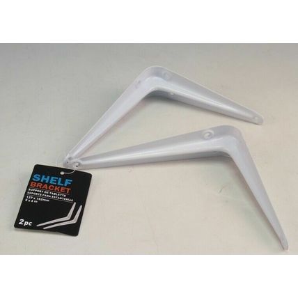 2pc 12.5 x 15cm Metal Shelf Bracket DIY Wall Storage Bookcase Steel Heavy Duty
