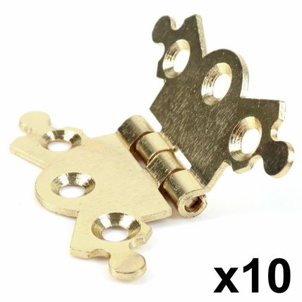 BRASS BUTTERFLY HINGES 10x 42mm Chest Craft Woodwork Cabinet Cupboard Door UK