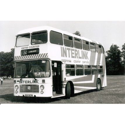 Black & White Photograph of United Counties Omnibus Co. Ltd. - VVV 957W
