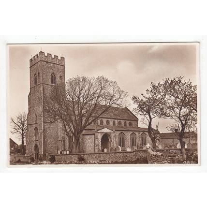 Upper Sheringham Church Postcard Norfolk Bertram A Watts