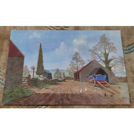 ART POSTCARD CONTINENTAL SIZE MEDICI PC 2075 THE BLUE CART TRISTRAM HILLIER