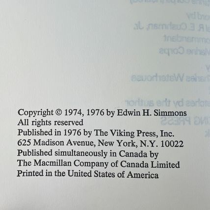 United States Marines 1775-1975 by E. H. Simmons 1976 Hardcover Book