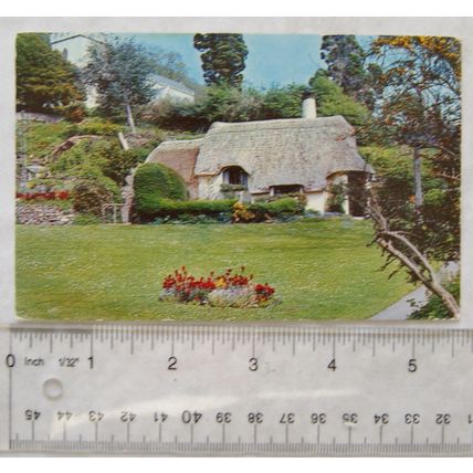 old postcard Selworthy, The Green & Parish Church