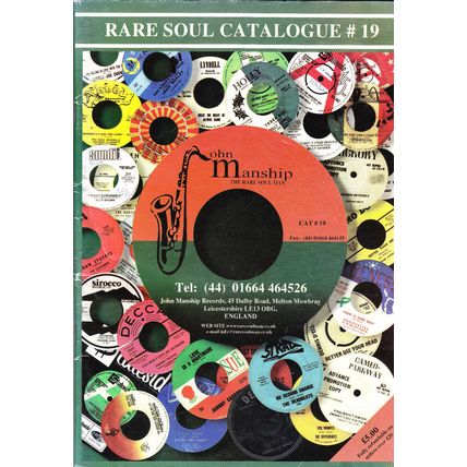 JOHN MANSHIP RARE SOUL CATALOGUE #19, SPRING/ SUMMER 2001