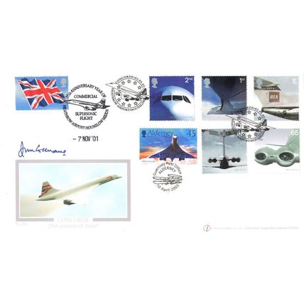 John Cochrane Concorde Plane Historic Pilot LTD TO 45 Hand Signed FDC
