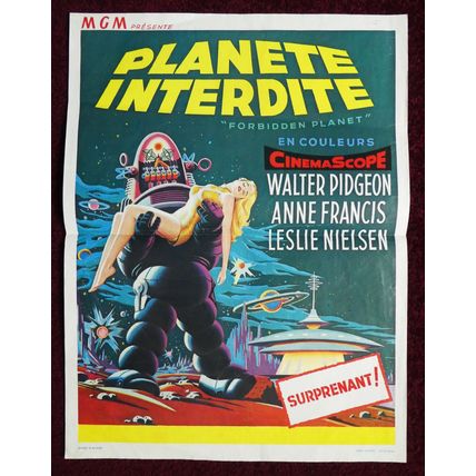 FORBIDDEN PLANET (1956) Reproduction Belgian poster ***Walter Pidgeon***