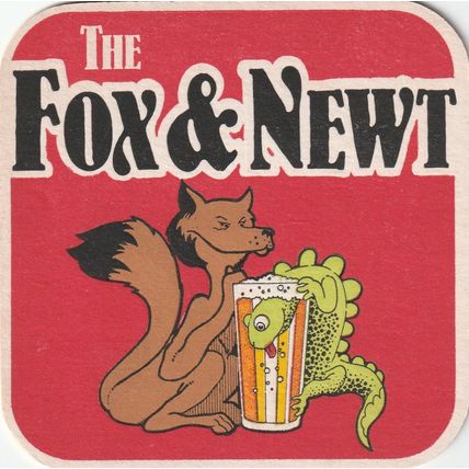 BEER MAT - FOX & NEWT BREWHOUSE - BURLEY BITTER - (Cat 001) - (1982)