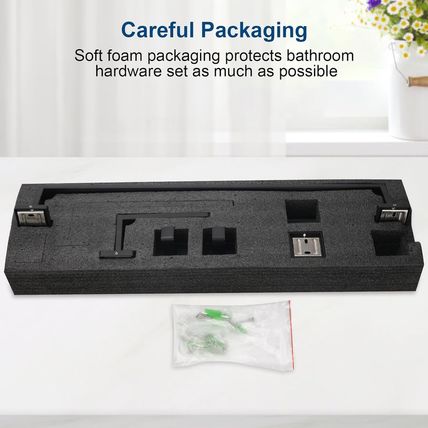15 Pieces Bathroom Hardware Set, Matte Black Bathroom Accessories Set, Towel Rac