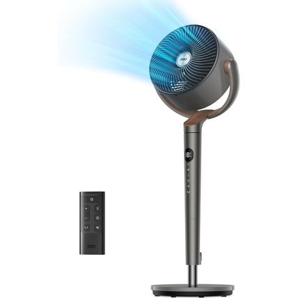 Dreo Fan for Bedroom, 120° Oscillating Standing Fans,Quiet Floor Fan with DC Mot