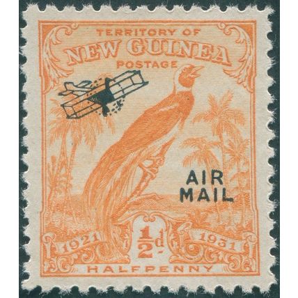 New Guinea 1931 ½d. orange Air Mail SG163 unused