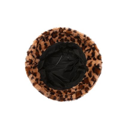 Thai Curry Leopard Plush Wide Brim Winter Fishman Hat