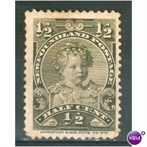 Newfoundland 1897 - SG83 - ½c olive - Prince Edward later Duke of Windsor - MH