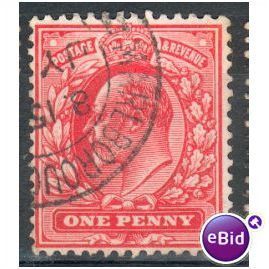 GB stamps 1902-10 KEV11 - 1d SG219 Marlborough 1
