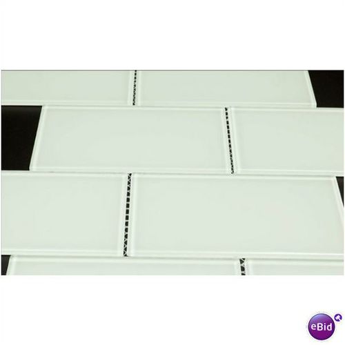 Glass Tile Brick Blocco Crystal Ice 3 x 6