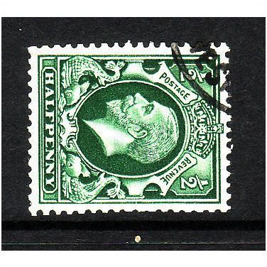 GREAT BRITAIN 1934 1/2d GREEN SG 439a WMK SIDEWAYS FINE USED