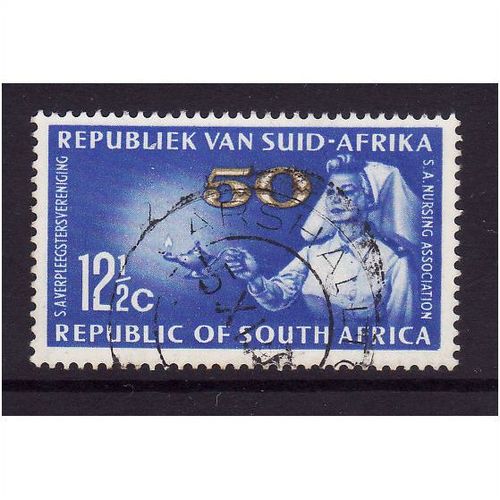 SOUTH AFRICA 1964 SG257 12 1/2c NURSE HOLDING LAMP FINE USED#4