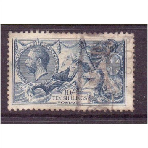 c george v seahorse 10/- sg417 used