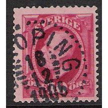 Fa 54 e: 10 ö bright carmine Definitive: Oscar II, recess, crown wmk.