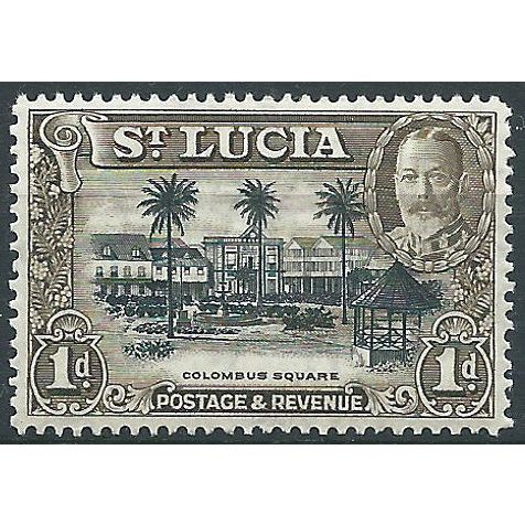 St Lucia 1936 SG114 1d Black & Brown Mounted Mint .. ..