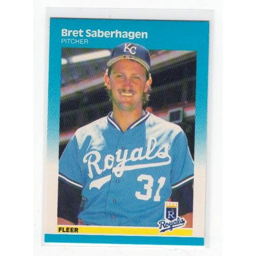 1987 Fleer Bret Saberhagen baseball card #397 – Royals