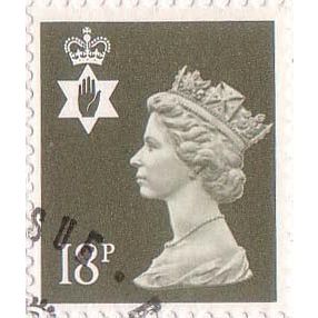 Great Britain 1987 Northern Ireland 18p Deep Olive Grey Used SG NI46 Stamp