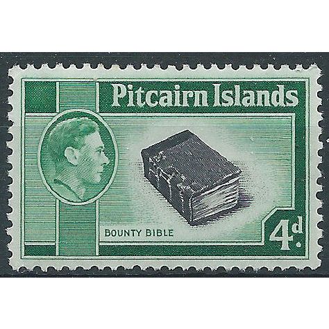 Pitcairn Island 1951 SG5b 4d Black & Emerald Green Mounted Mint .. ..