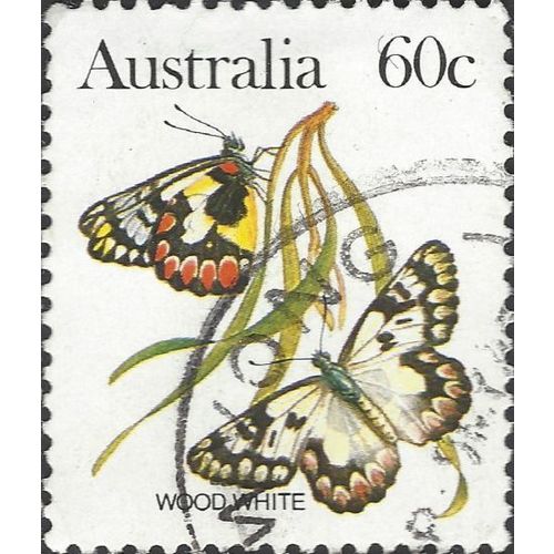 AUSTRALIA, BUTTERFLY, Wood White, brown 1983, 60c, #4