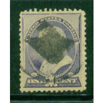 Used 212 1c Benjamin Franklin Just Clears M01452