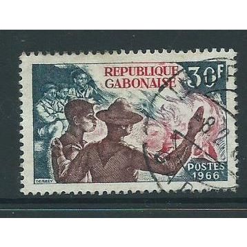 gabon stamps sg270 sg 270 vfu scouts