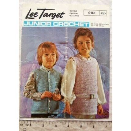 Vintage: Lee Target crochet 9113 DK waistcoat slipover