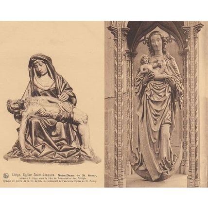 Liege Eglise Saint Jacques 2x Antique Postcard