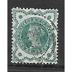 GREAT BRITAIN QV 1900 1/2d BLUE GREEN SG 213 FINE USED