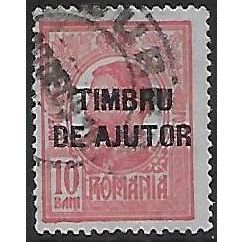 Zm Mi 2: 10 b. carmine Postal Tax Stamp: King Carol I, comb perf. 13½:13¾