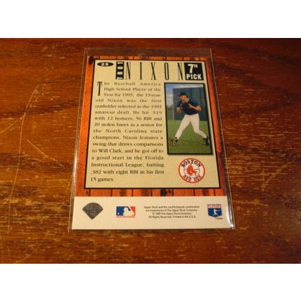 1994 Collectors Choice, Gold Signature, TROT NIXON Rc, Red Sox #25